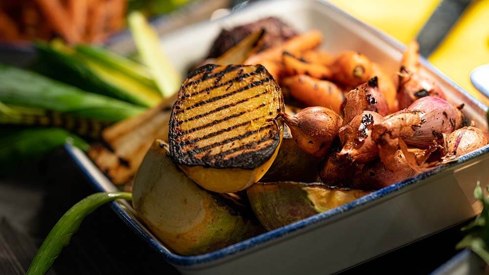 Vegetable dish served by ExCel London hospitality