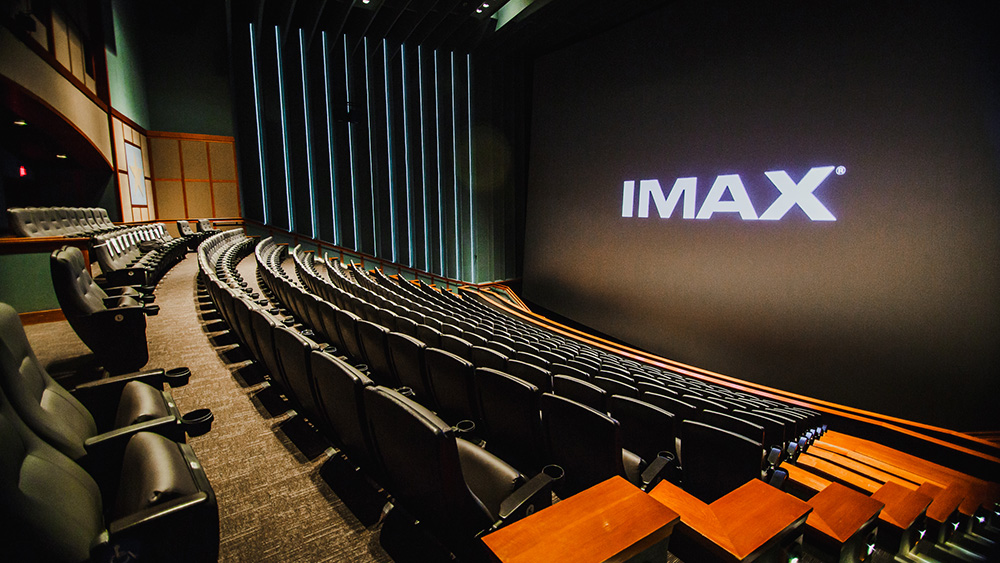 IMAX theater big screen movie seats