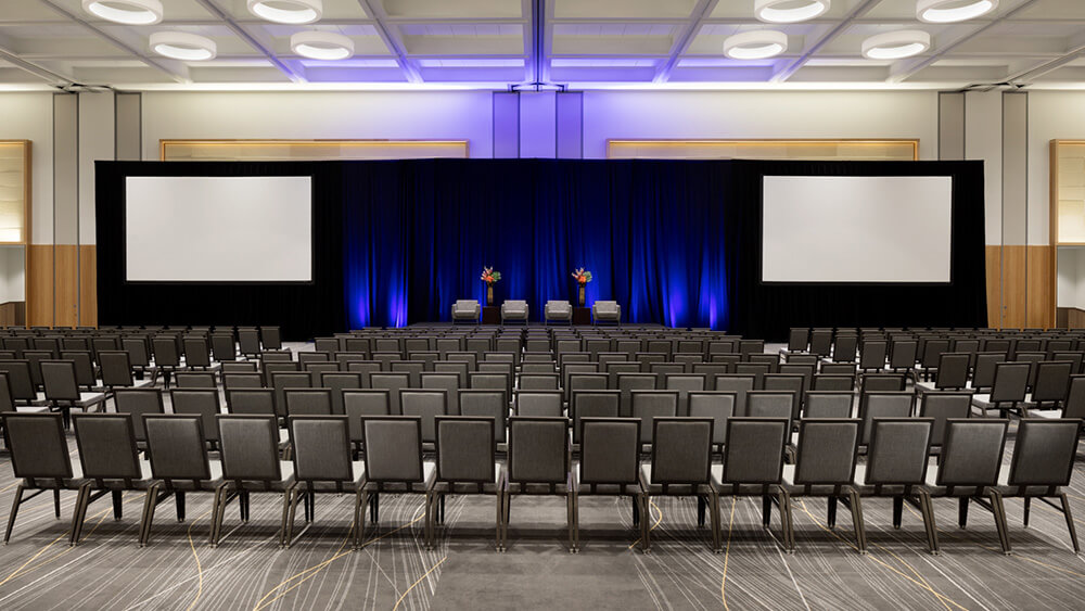 ballroom with seating for event